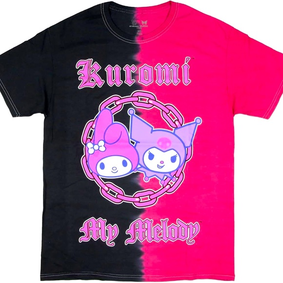Hot Topic Tops - Kuromi My Melody Chains Split Wash Boyfriend SMALL Fit T-Shirt